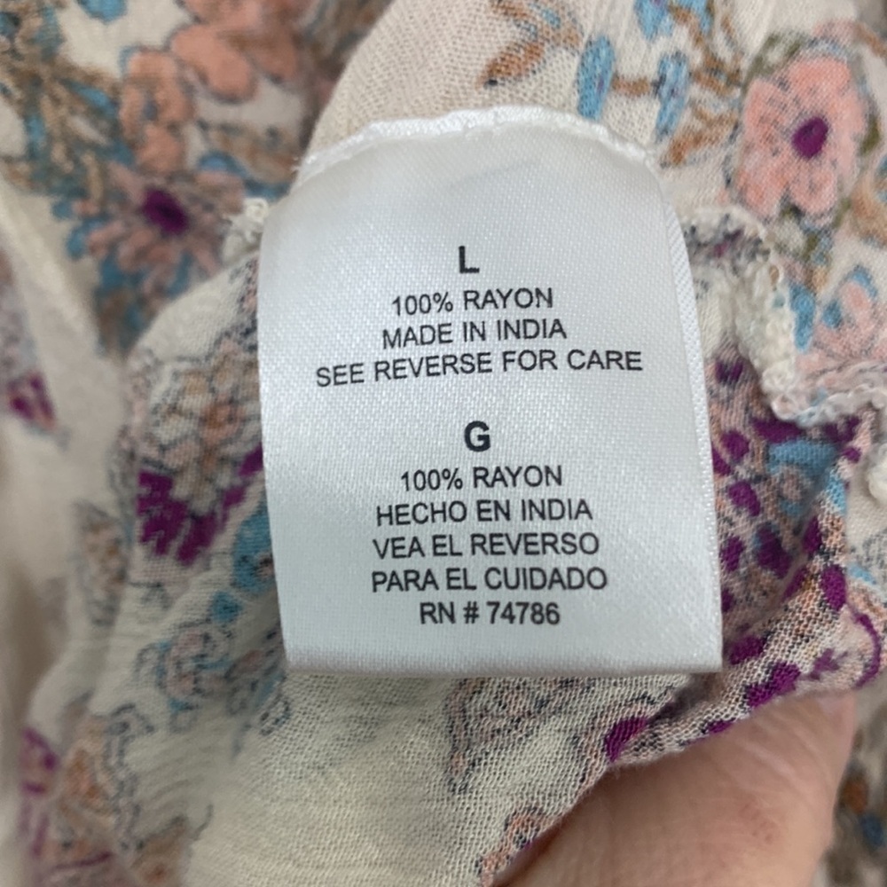 Altar’d State Boho Country Kimono‎ CoverUp Multi Color Size L - Picture 11 of 11